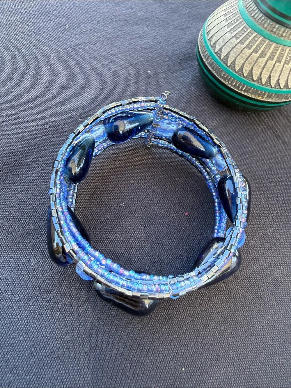Beautiful black with various size  Beads bracelet
